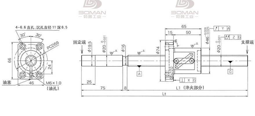 KURODA GG2010DS-BALR-1505A 黑田精工丝杆怎么安装图解