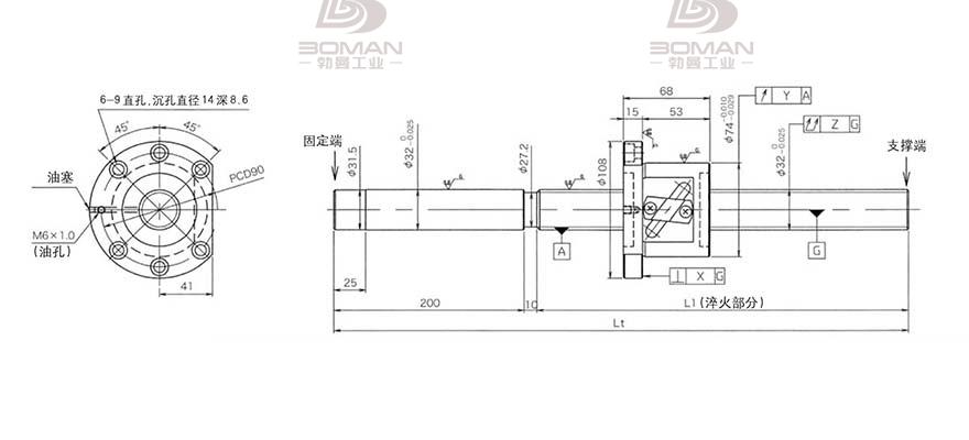 KURODA GG3210DS-DALR-1600A 黑田精工丝杆怎么安装