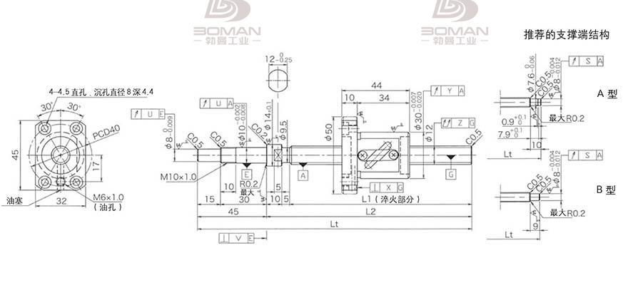 KURODA GP1205DS-BALR-0300B-C3F hcnc黑田精工丝杆