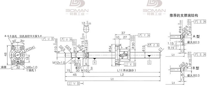 KURODA GP1502DS-BAPR-0600B-C3F 黑田丝杆选型样册