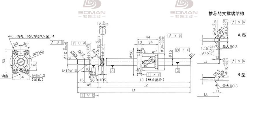 KURODA GP1505DS-BALR-0400B-C3S kuroda丝杆系列