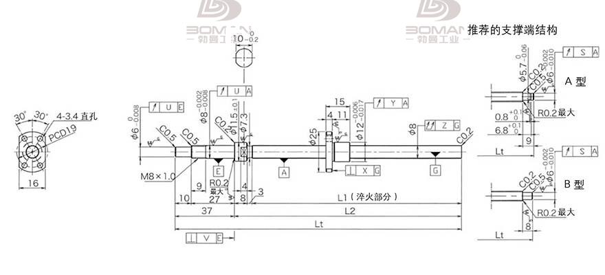 KURODA DP0801JS-HDNR-0180B-C3F 回路数 黑田丝杆