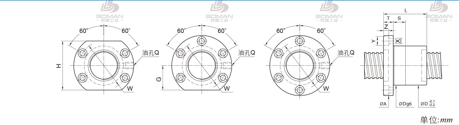 PMI FSIC10010-6 pmi滚珠丝杆的轴环作用
