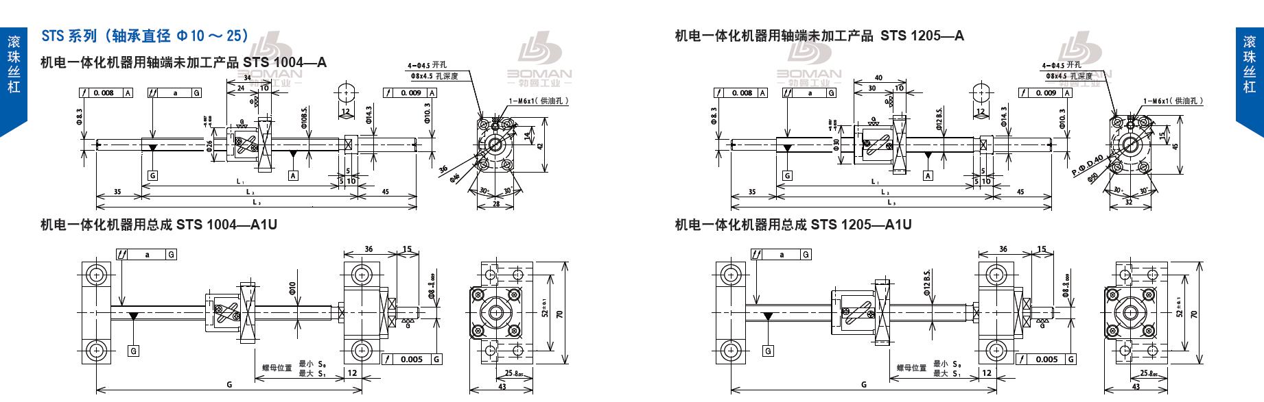 TSUBAKI STS1205-280C5-A1U tsubaki数控丝杆螺母